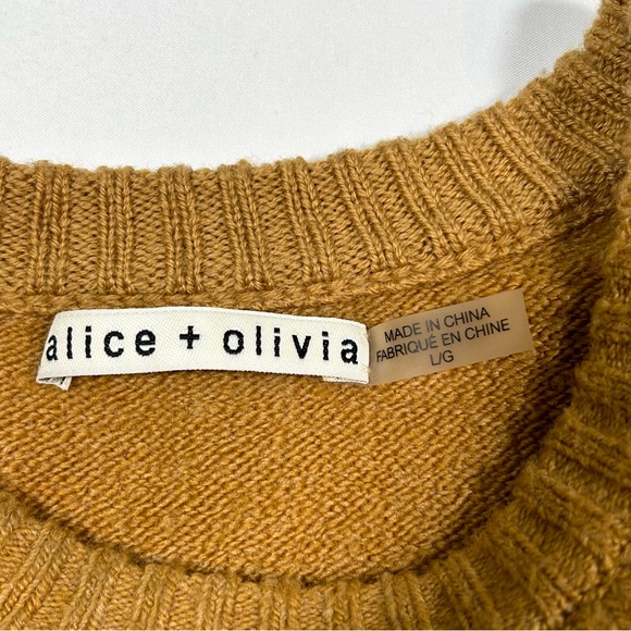 Alice + Olivia Gleeson Metal Ball Wool Blend Sweater‎ Womens Large - Picture 7 of 9